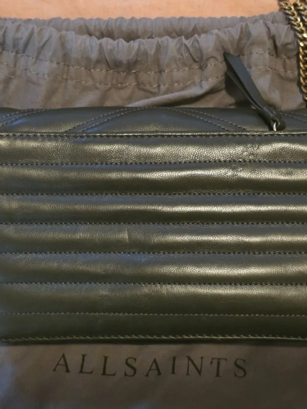 Allsaints Justine Small Crossbody Bag (Khaki Green)
